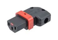 IEC POWER CONN, R/A C13, 15A/250V