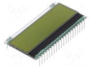 Display: LCD; alphanumeric; STN Positive; 8x1; yellow-green; 1x20 DISPLAY VISIONS