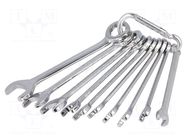 Wrench-set; combination spanner; steel; 10pcs. DONAU ELEKTRONIK