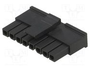 Plug; wire-board; female; Micro-Fit 3.0; 3mm; PIN: 8; w/o contacts MOLEX