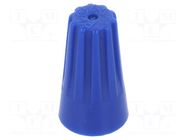 Quick splice; screwed; blue; 22AWG÷14AWG; Variant: end connector NINIGI