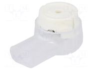 Quick splice; Presslok; for cable; IDC; white; 19AWG÷26AWG; ways: 1 CORNING