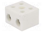 Terminal block; screw terminal; 16mm2; 450V; 76A; ways: 2; H: 22mm SIMET