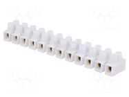Connector: terminal block; 57A; 400V; screw terminal; white; 10mm2 PAWBOL