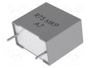 Capacitor: polypropylene; R75; 100nF; Uoper: 1kVDC; 250VAC; THT; ±5% KEMET
