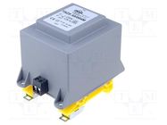 Transformer: encapsulated; 60VA; 230VAC; 12V; 5A; IP00; A: 70mm INDEL