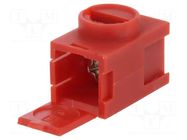 Terminal block; ways: 1; 0.14÷2.5mm2; THT,screw terminal; red CLIFF