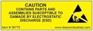 LABELS, ESD WARNING, 19.05MM x 50.8MM, 500PC ROLL