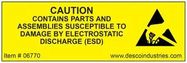 LABELS, ESD WARNING, 19.05MM x 50.8MM, 500PC ROLL