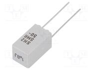 Capacitor: metallized PPS; SMR; 1uF; 7.2x7.2x13mm; THT; ±5%; 5mm KEMET