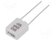Capacitor: metallized PPS; SMR; 100nF; 100VDC; 63VAC; 7.2x4.5x9mm KEMET