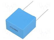 Capacitor: polypropylene; X1; PHE845; 470nF; 1500VDC; 760VAC; THT KEMET