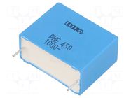 Capacitor: polypropylene; 470nF; 1kVDC; 600VAC; 31.5x14.5x24.5mm KEMET