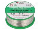 Soldering wire; Sn99Ag0,3Cu0,7; 500um; 100g; lead free; reel; 3% CYNEL