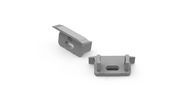 End cap for LED line 10mm recessed aluminum profile, silver, 20pcs