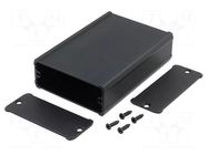 Enclosure: with panel; TUF; X: 69mm; Y: 100mm; Z: 28mm; aluminium FISCHER ELEKTRONIK