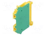 Splice terminal: rail; 1kV; screw terminal; yellow-green; ways: 1 POKÓJ