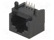 Socket; RJ45; PIN: 8; Layout: 8p8c; on PCBs; THT; angled 90° KEYSTONE