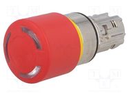 Switch: emergency stop; 22mm; Stabl.pos: 2; red; IP67; mushroom SIEMENS