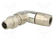 Plug; M12; PIN: 4; male; D code-Ethernet; for cable; crimped; 250V HARTING