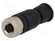 Connector: M12; plug; PIN: 8; female; 30V; straight; IP67; for cable HARTING
