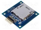 Pmod module; prototype board; Comp: SD cards socket; adapter DIGILENT