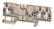 TERMINAL BLOCK, DIN RAIL, 3POS, 12AWG