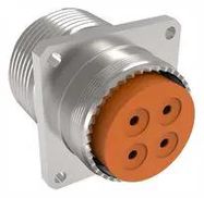 CIRCULAR CONN, RCPT, 4POS, WALL MOUNT