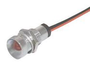 PANEL INDICATOR, RED, 8MM, 24VDC