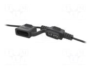 Fuse holder; 19mm; 20A; on cable; Leads: leads x2; UL94V-0; IP67 LITTELFUSE