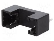 Fuse holder; 5x20mm; 6A; Pitch: 21.4mm; black; 250V; Cutout: Ø1.5mm PROFFUSE