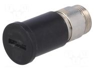Adapter; 6.3x32mm; 16A; black; FUL; 500VAC; UL94V-0; -40÷85°C; IP40 SCHURTER