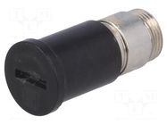 Adapter; 6.3x32mm; 16A; 500VAC; FUL; black; UL94V-0; IP40; -40÷85°C SCHURTER