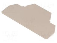 End/partition plate; beige; wemid; 1.5mm WEIDMÜLLER