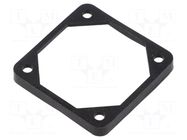 Mounting gasket; Ømount.hole: 4.5mm; black; Shore hardness: 40 RICHCO