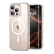 ESR Hybrid Case (HaloLock) for iPhone 16 Pro with screen protection kit (clear), ESR