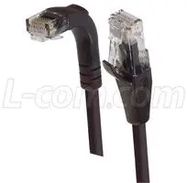 PATCH CORD, CAT 5E RIGHT ANGLE, 3FT, BLACK
