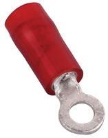 TERMINAL, RING TONGUE, #2, M2, CRIMP, RED