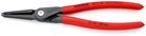 KNIPEX 48 11 J3 Precision Circlip Pliers for internal circlips in bore holes with non-slip plastic coating grey atramentized 225 mm