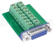 D SUB CONNECTOR, STANDARD, RECEPTACLE, 15 POSITION