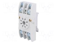 Socket; PIN: 8; 10A; 250VAC; for DIN rail mounting; -40÷70°C; octal RELPOL