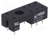 Socket; PIN: 8; 8A; 300VAC; RMB841,RMB851; PCB; for PCB; -40÷70°C RELPOL
