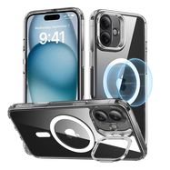 Classic Hybrid (HaloLock) ESR case with stand for iPhone 16 (clear), ESR