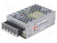 Power supply: switched-mode; for building in,modular; 25W; 15VDC MEAN WELL