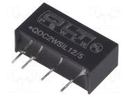 Converter: DC/DC; 2W; Uin: 10.8÷13.2VDC; Uout: 5VDC; SIL; 0.03ppm/°C QLT POWER