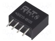 Converter: DC/DC; 1W; Uin: 4.5÷5.5VDC; Uout: 12VDC; SIL4; 0.03ppm/°C QLT POWER