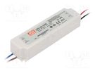 Power supply: switched-mode; LED; 33.6W; 9÷24VDC; 1400mA; IP67 MEAN WELL