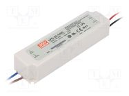 Power supply: switching; LED; 33.6W; 9÷24VDC; 1400mA; 90÷264VAC MEAN WELL