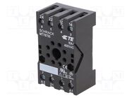 Socket; PIN: 8; 10A; 400VAC; H: 26mm; W: 38mm; for DIN rail mounting SCHRACK