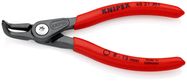 KNIPEX 48 21 J01 SB Precision Circlip Pliers for internal circlips in bore holes with non-slip plastic coating grey atramentized 130 mm (self-service card/blister)